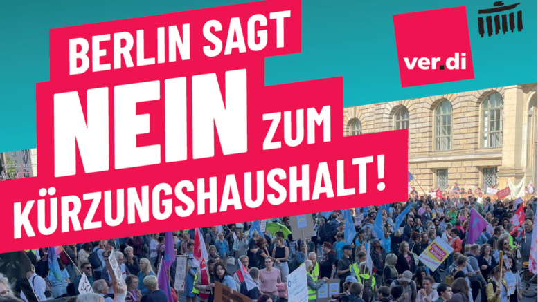Berlin sagt Nein zum Kürzungshaushalt